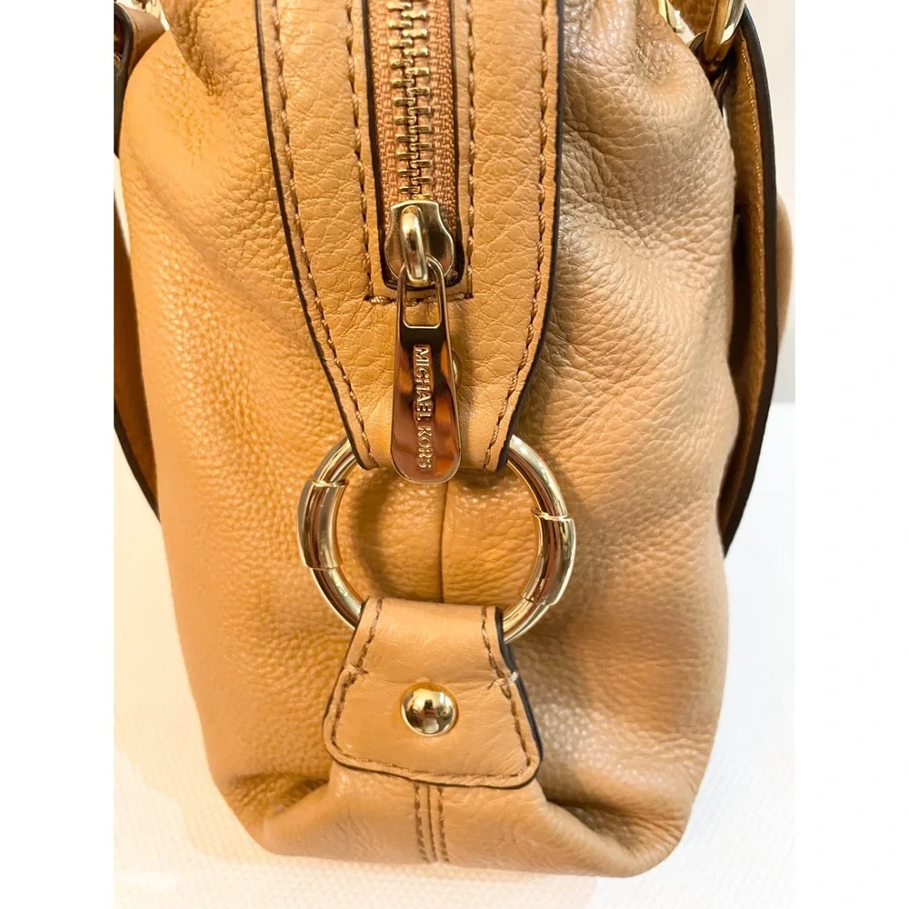 MICHAEL KORS Leather Fulton Caramel Satchel